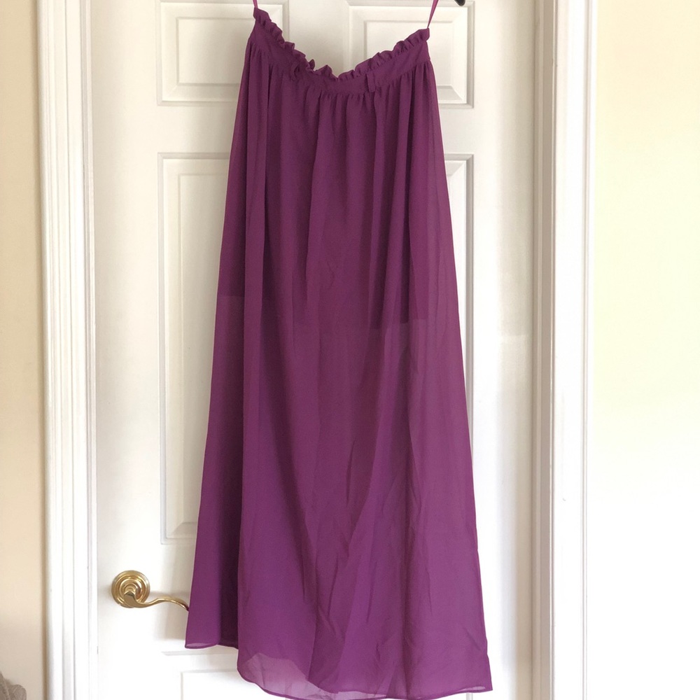 Fuschia maxi skirt